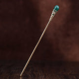 Green Magnolia Hair Stick