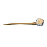 Ivory Blue Blossom Hair Stick