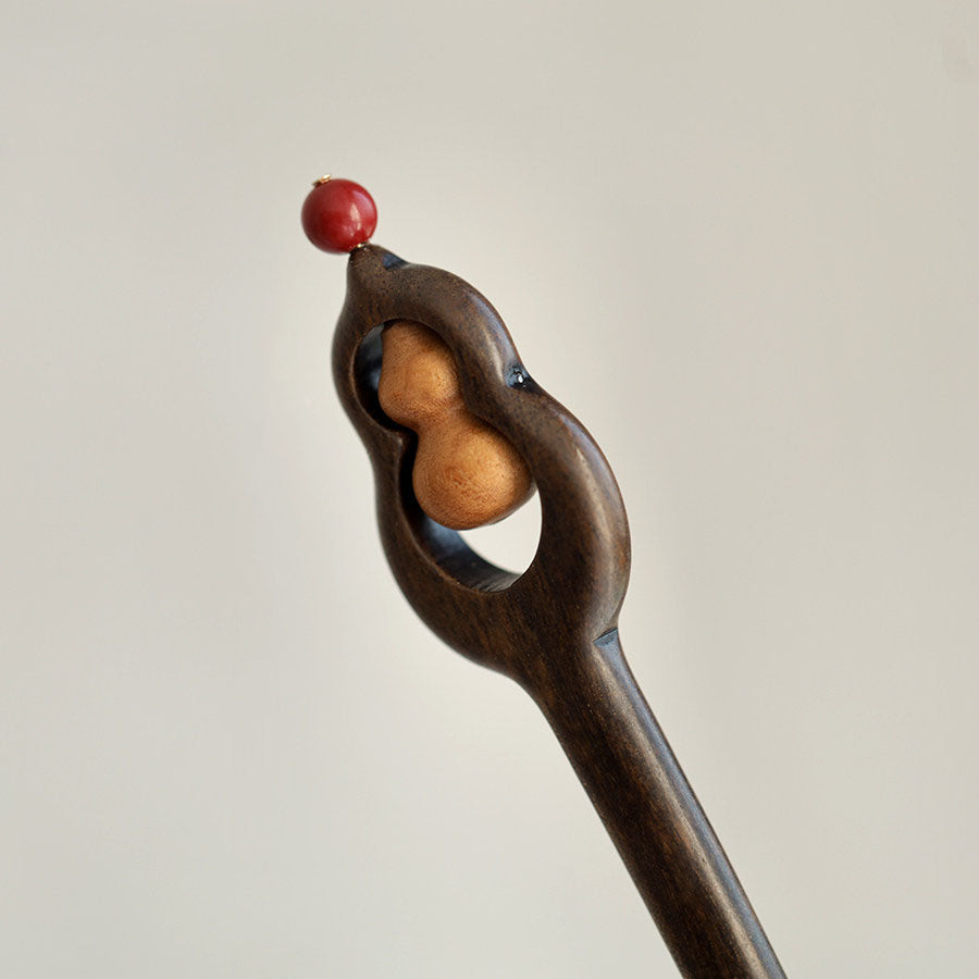 Cinnabar Gourd Hair Stick