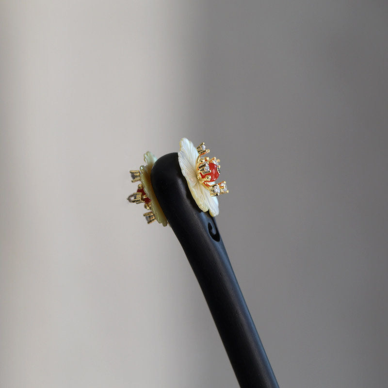 Moon Shell Flower Hair Stick