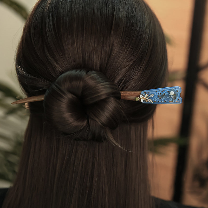 Azure Filigree Hair Stick