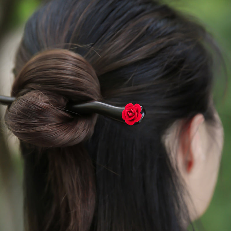 Scarlet Tip Hair Stick