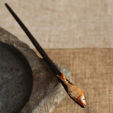 Obsidian Fish Hair Stick