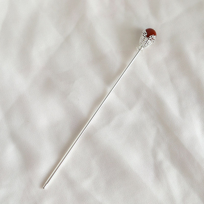 Vermilion Bead Hair Stick