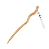 Peachwood Flowing Arc Hair Stick