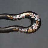 Hand-Painted Floral Hair Stick
