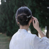 White Jasmine Dangle Hair Stick
