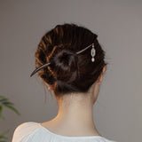 Jade Orchid Pearl Hair Stick