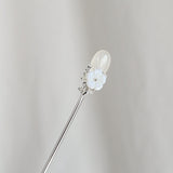 White Agate Bloom Hair Stick