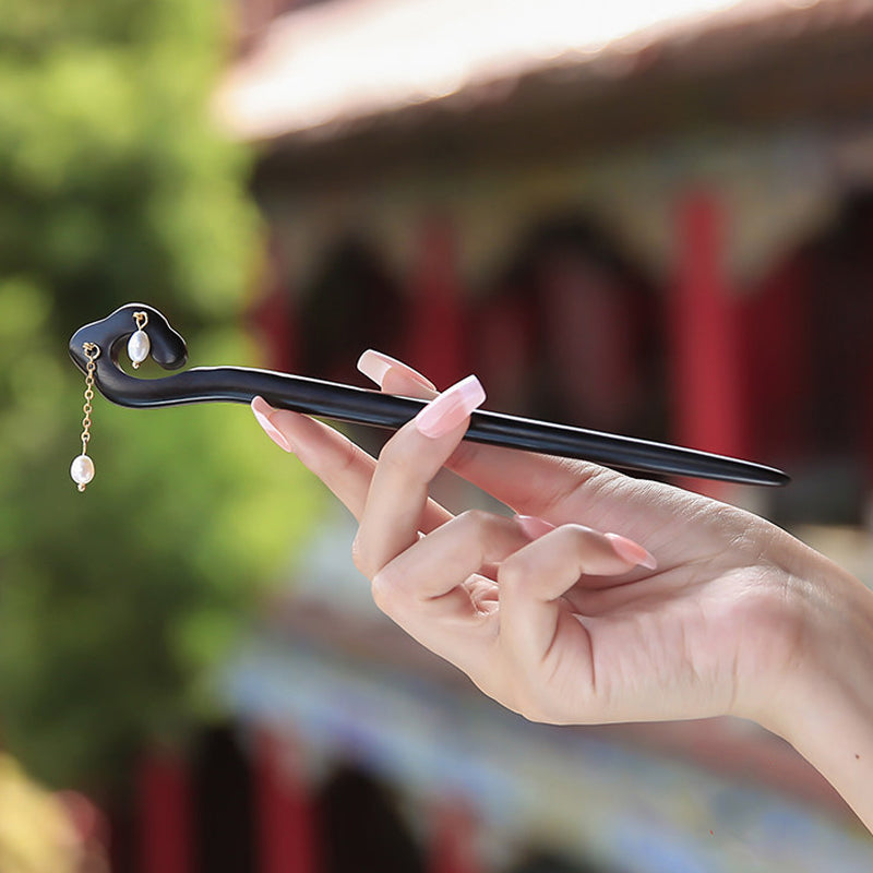 Amber Floral Curve Hair Stick
