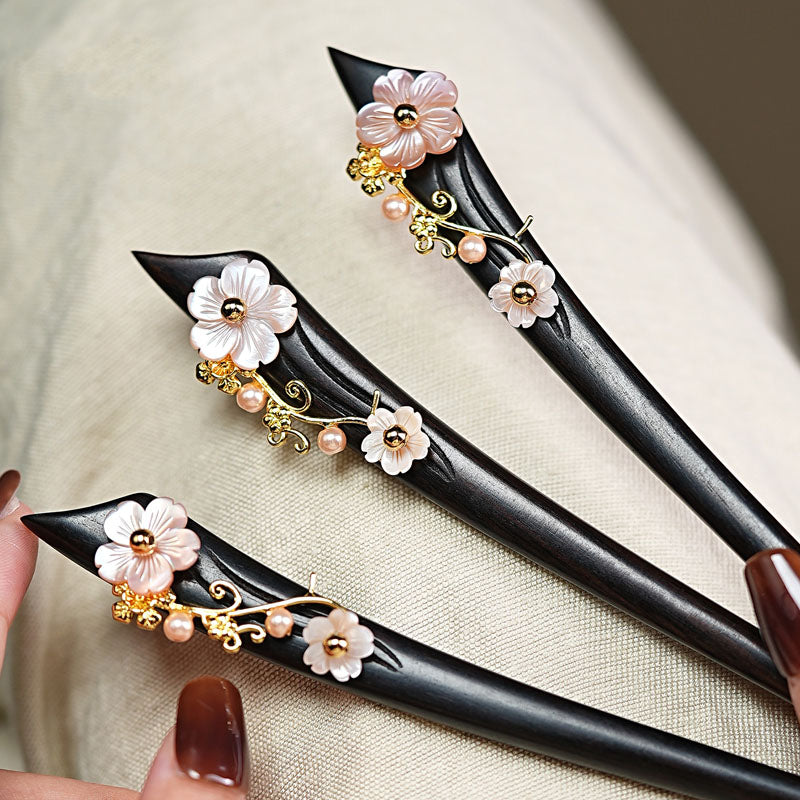 Winter Flower Hair Stick