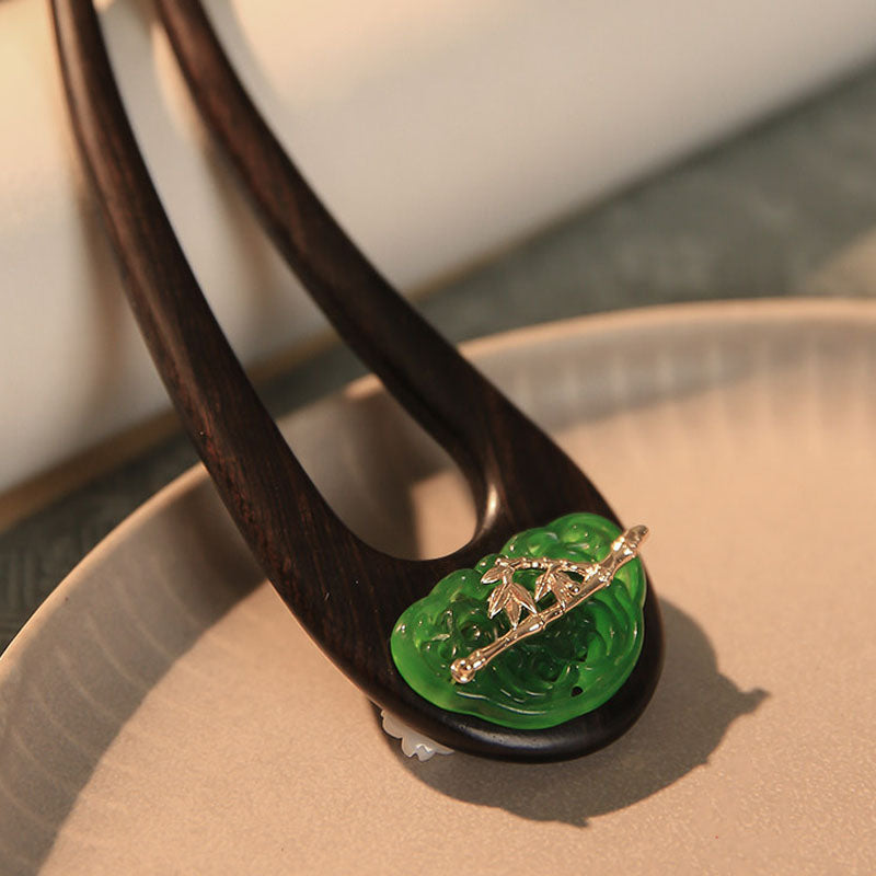 Bamboo Green Ebony Hair Fork