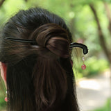 Peach Drop Ebony Hair Stick