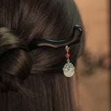 Ebony Oriental Dangle Hair Stick
