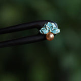 Lotus Enamel Bead Hair Stick