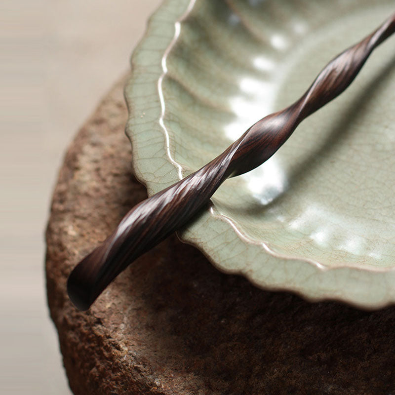 Ebony Spiral Hair Stick