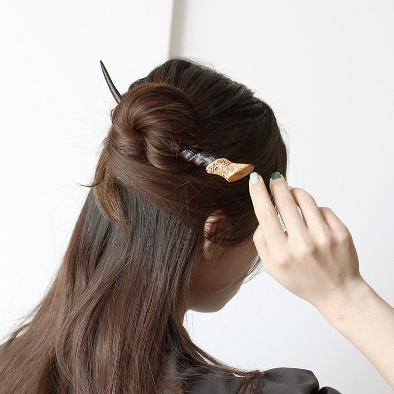 Antler Coil Spine Hair Stick