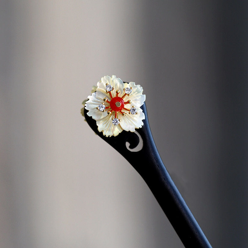 Moon Shell Flower Hair Stick