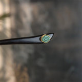 Jade Teardrop Ebony Hair Stick