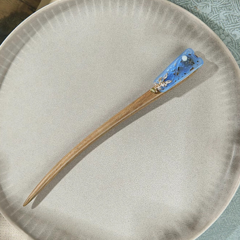 Azure Filigree Hair Stick
