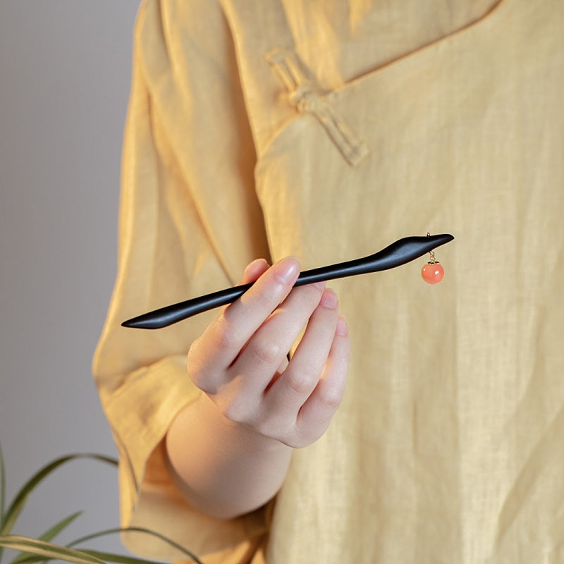 Agate Peach Hair Stick