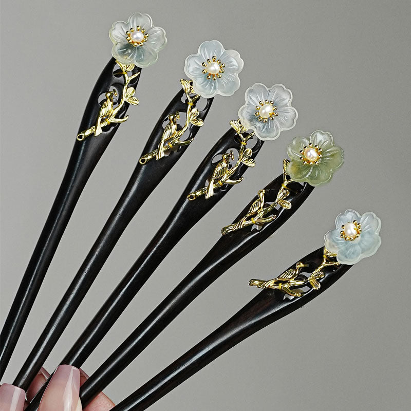 Apricot Veil Hair Stick