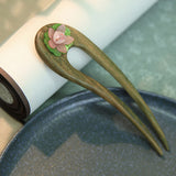 Pink Lotus Green Hair Fork