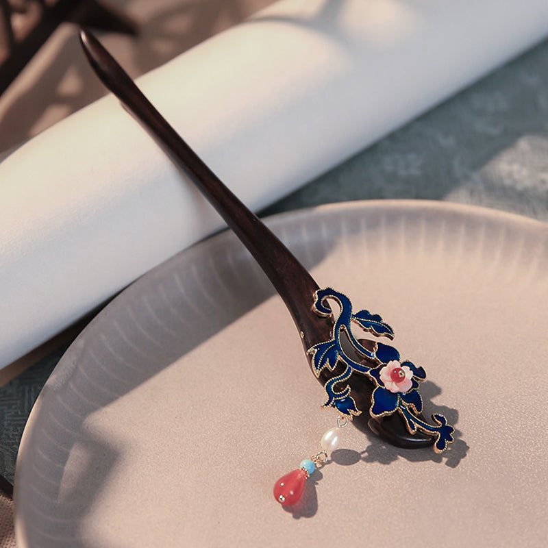 Ornate Azure Drop Hair Stick