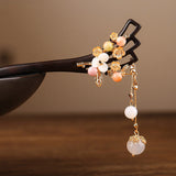 Floral Gem Dangle Hair Stick