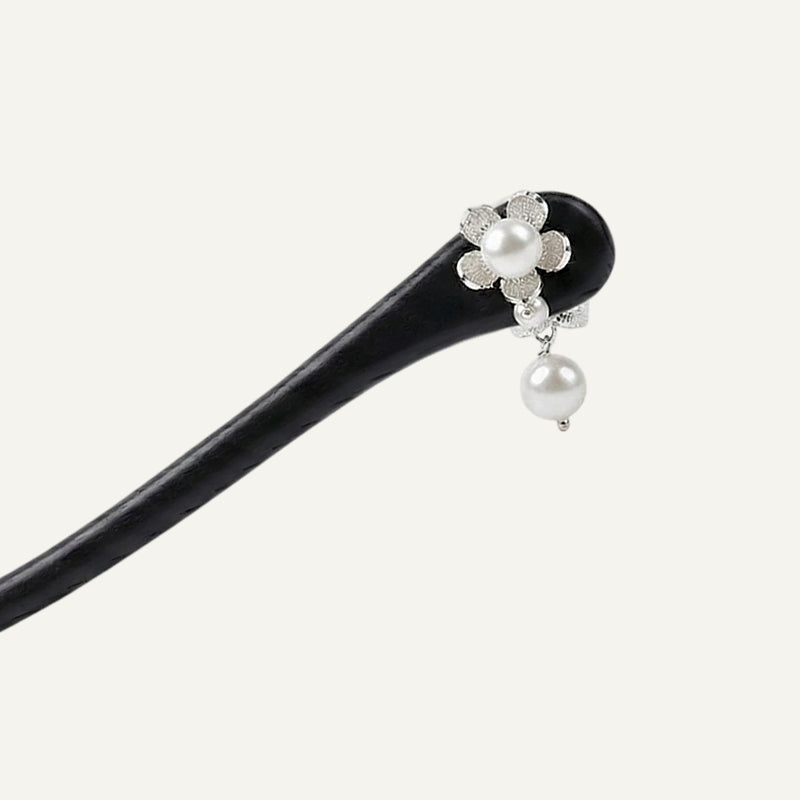 Twin Pearl Drop Hair Stick