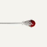 Vermilion Bead Hair Stick