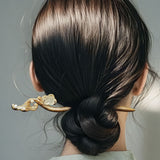 Jade Petal Moon Hair Stick