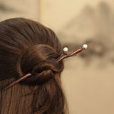 Double Pearl Branch Hair Stick