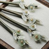 Gardenia Jade Hair Stick