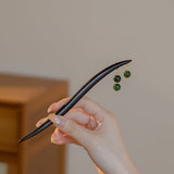 Green Chalcedony Drop Hair Stick