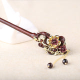 Garnet Tassel Hair Stick