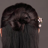 Peach Blossom Dangle Hair Stick