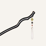 Ebony Flowing Arc Hair Stick