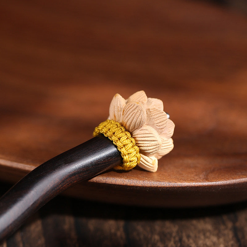 Carved Lotus Hair Stick