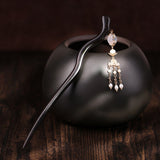 Agate Pearl Tassel Hair Stick