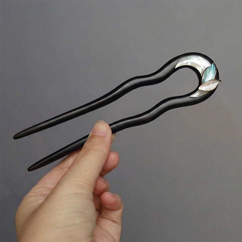 Green Moon Nacre Hair Stick