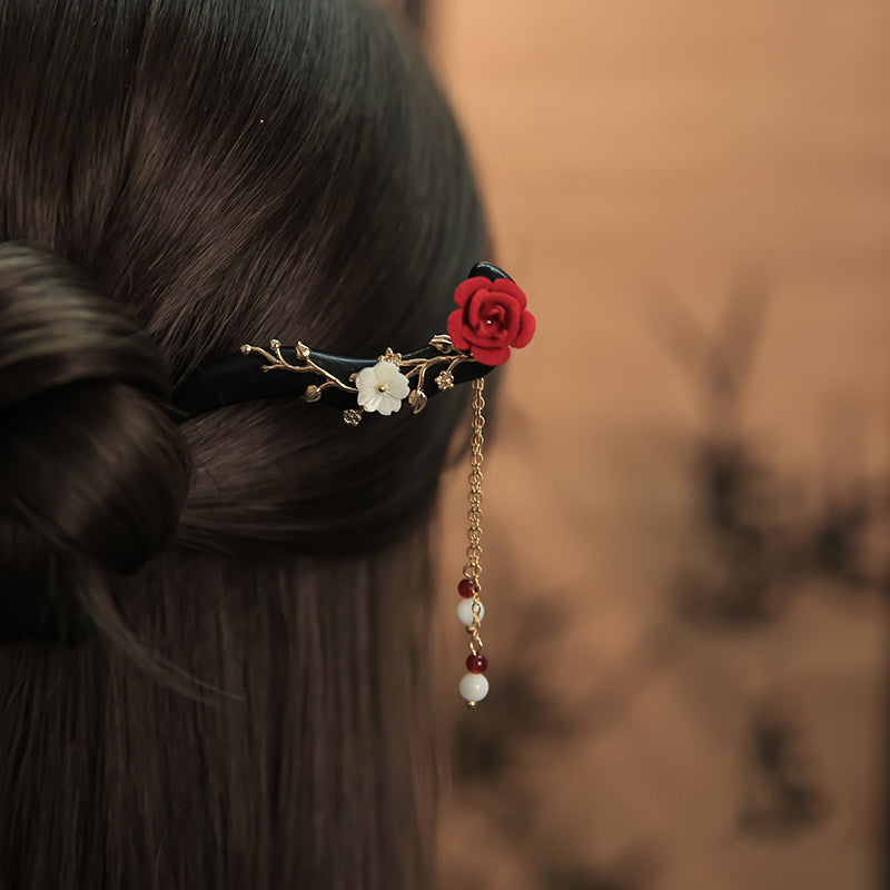Velvet Rose Hair Stick