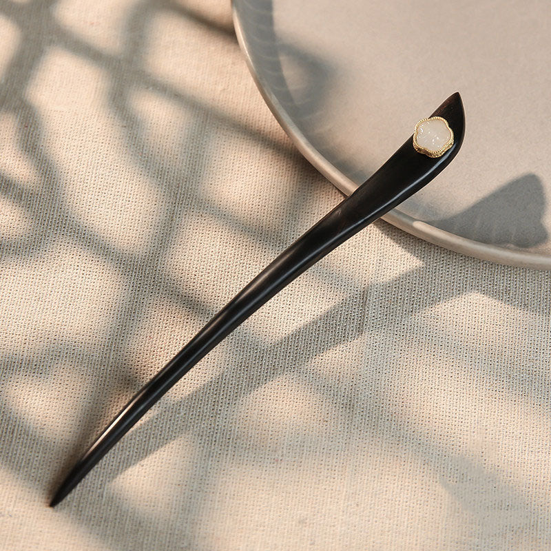 White Plum Ebony Hair Stick