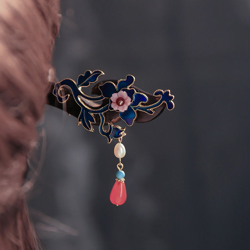 Ornate Azure Drop Hair Stick