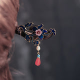 Ornate Azure Drop Hair Stick