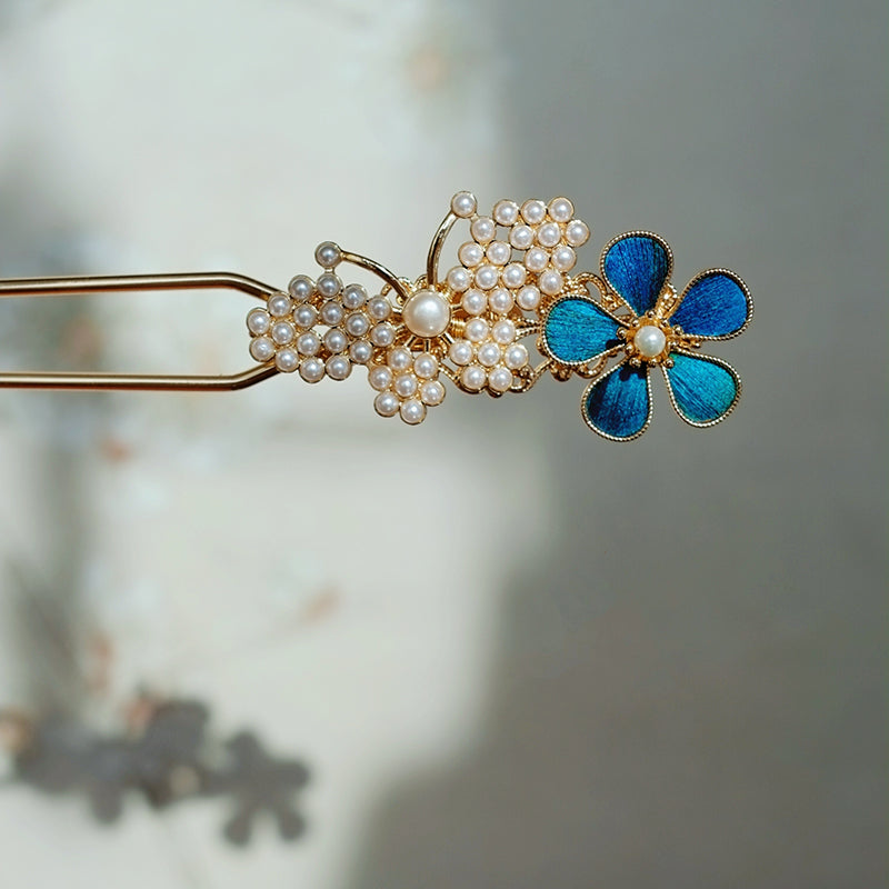 Pearl Butterfly Bloom Hair Stick