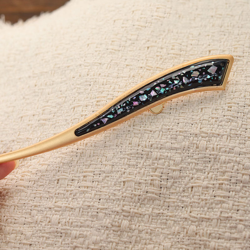 Abalone Moon Arc Hair Stick