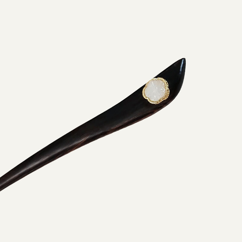White Plum Ebony Hair Stick
