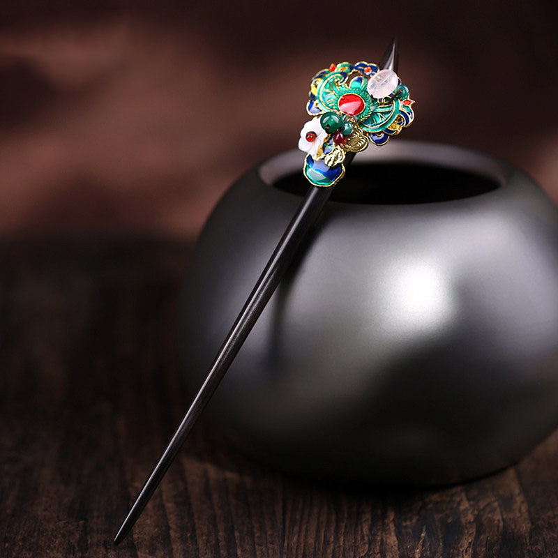 Enamel Flora Hair Stick