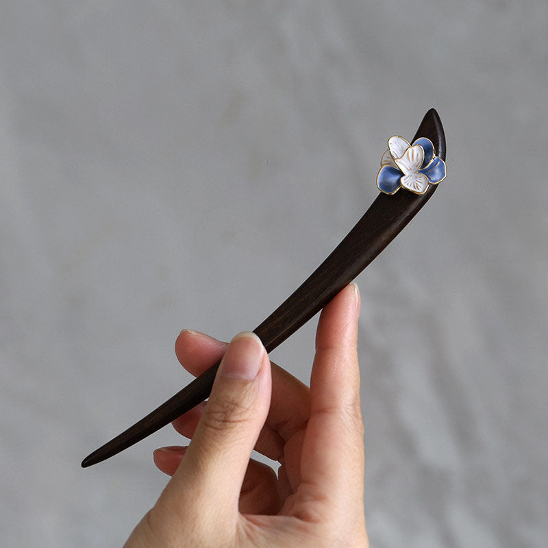 Indigo Petal Hair Stick